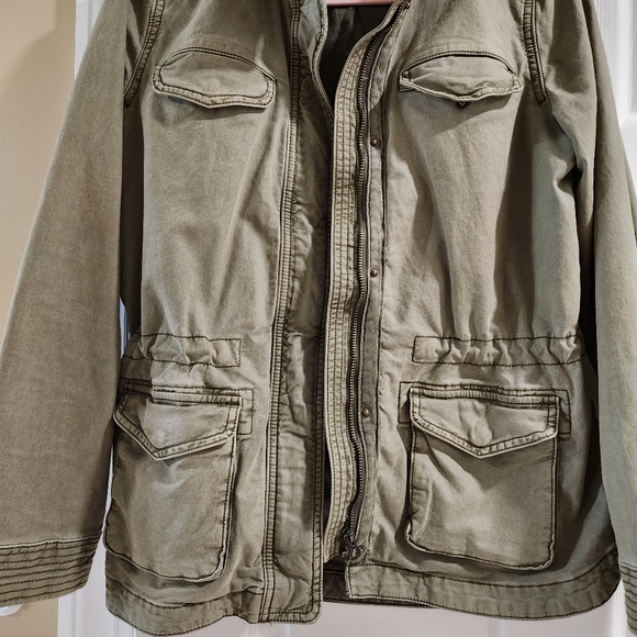Lucky Brand Army Green Utility Jacket Euc - Picture 2 of 12